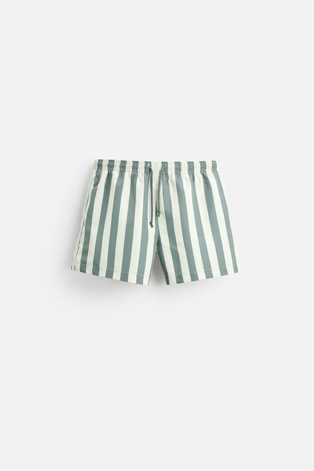 STRIPED REGULAR SWIMMING TRUNKS Product Image