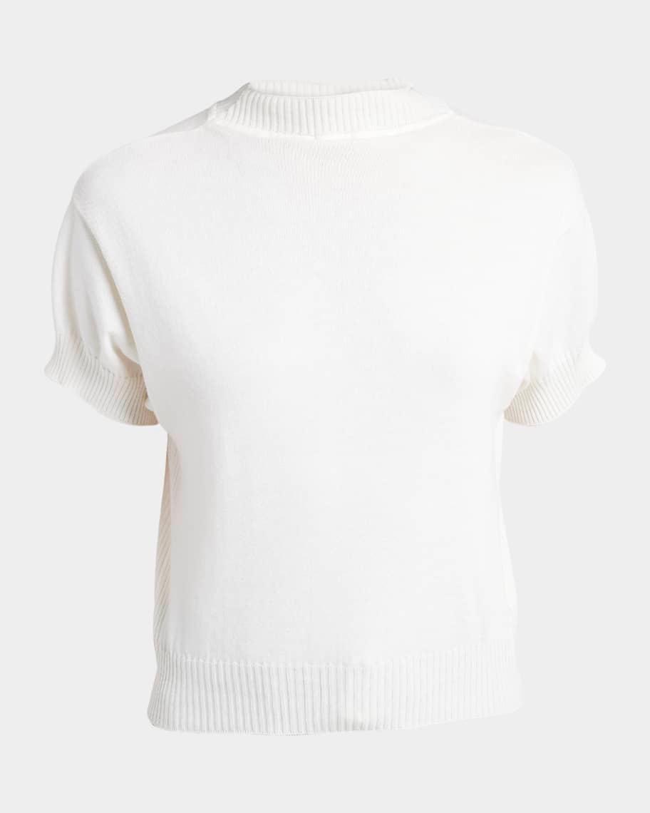 Mock-Neck Knit Top Product Image