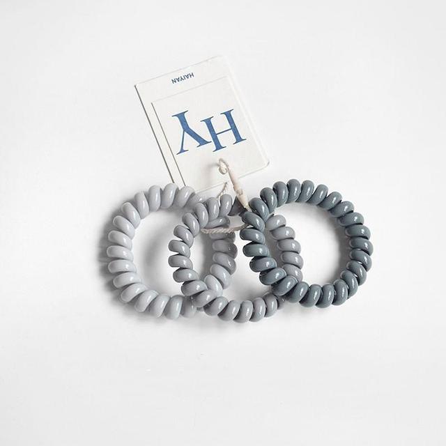 Set of 3: Plain Spiral Hair Tie Product Image