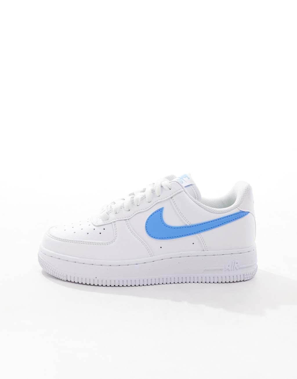 Nike Air Force 1 Sneakers In White And Blue Product Image