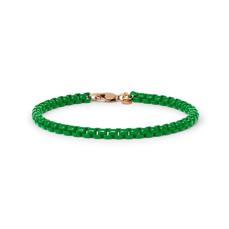 Luca + Danni Sofia Green Box Chain Bracelet, Womens Gold Tone Product Image