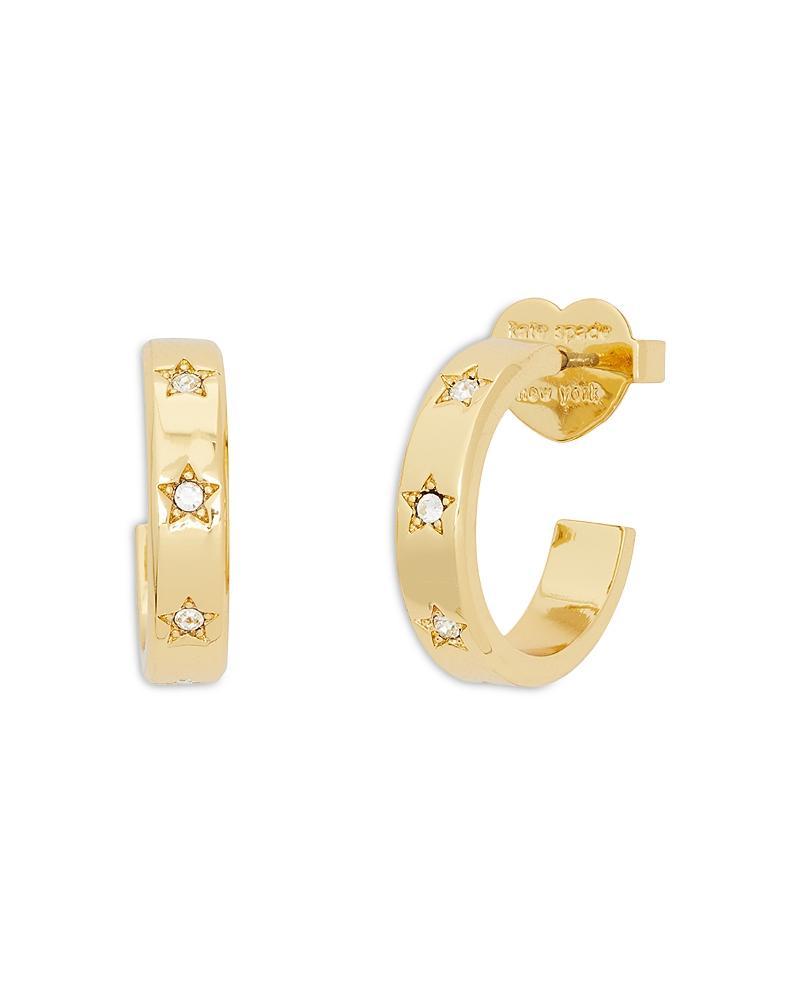 Womens Set In Stone Goldtone & Cubic Zirconia Hoop Earrings Product Image