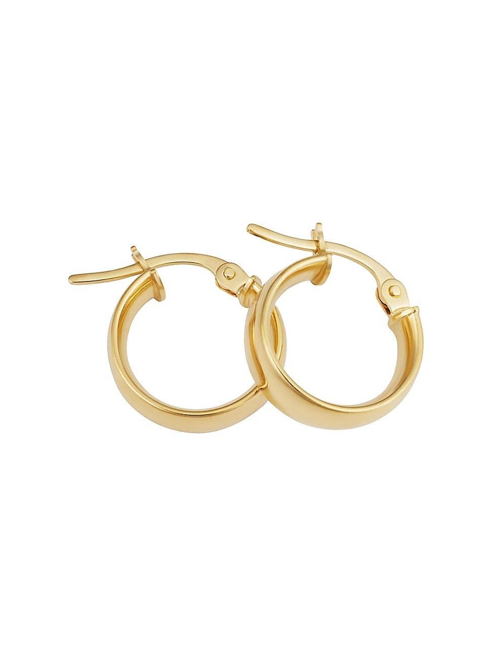 Womens 18K Yellow Gold Forever and Ever Mini Hoops Product Image