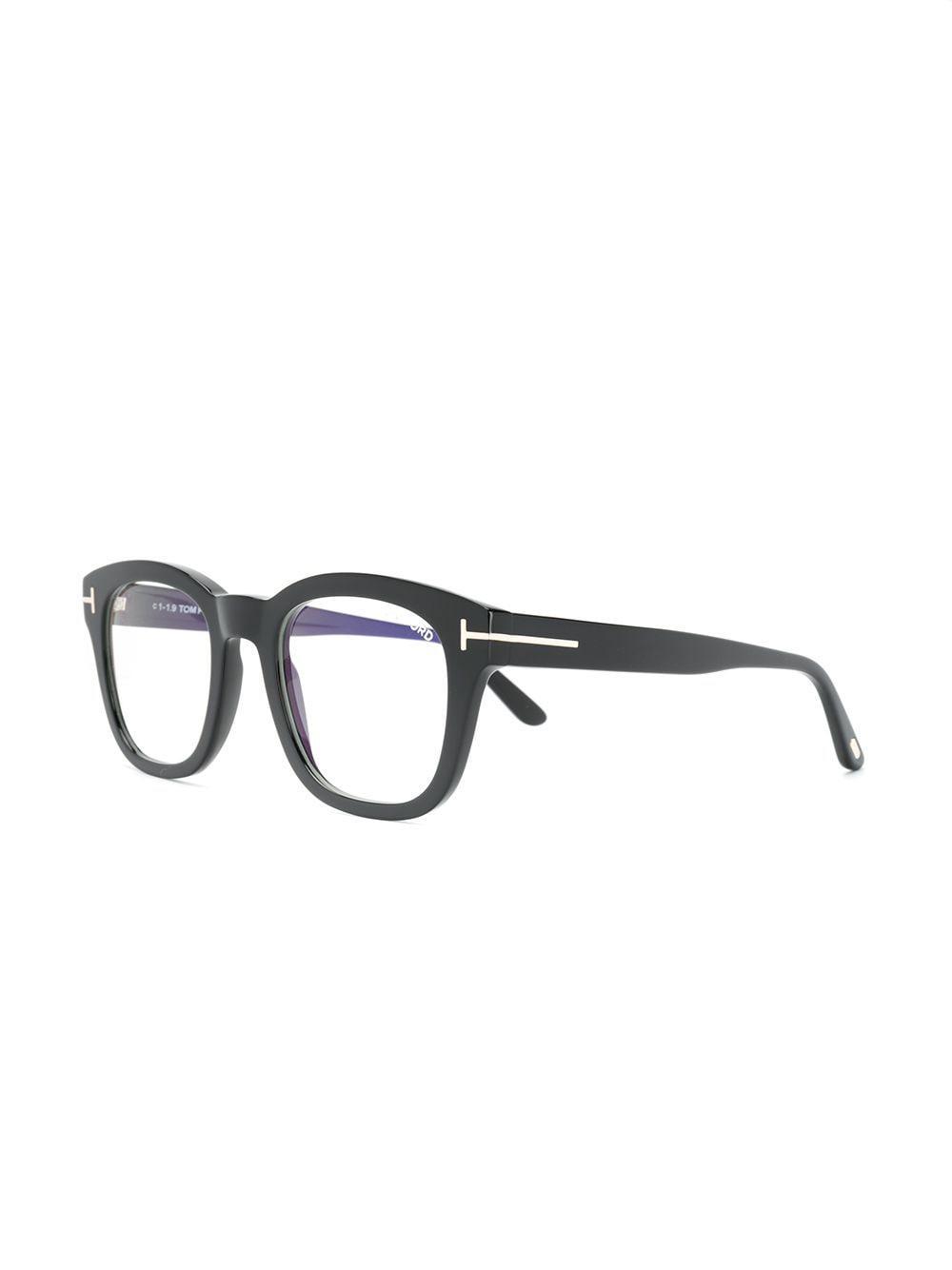 Blue Block Soft Square Glasses In Black Product Image