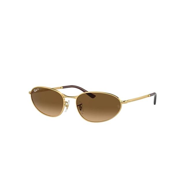 RAY BAN Rb3734 Sunglasses Gold Frame Brown Lenses Polarized 56-18 Product Image