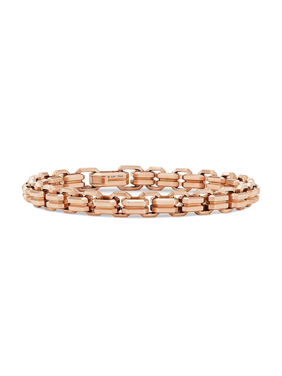 Mens Streamline Double Heirloom Link Bracelet in 18K Rose Gold, 8MM Product Image