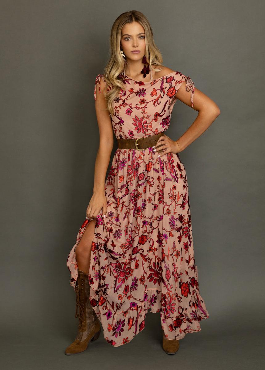 Gia Dress in Scarlet Flower Product Image