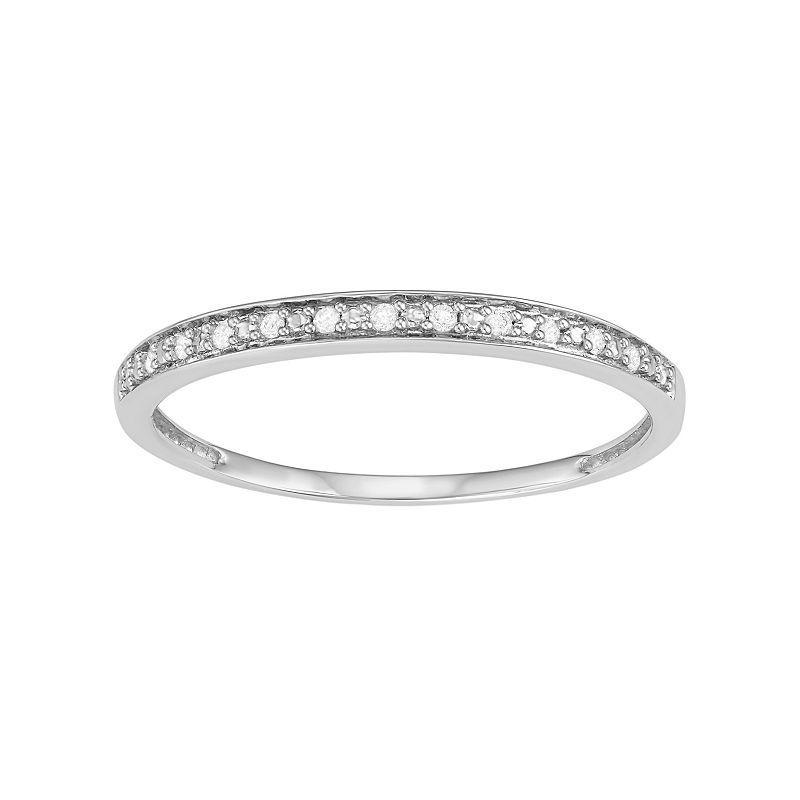 10k Gold Diamond Accent Wedding Ring, Womens White Product Image