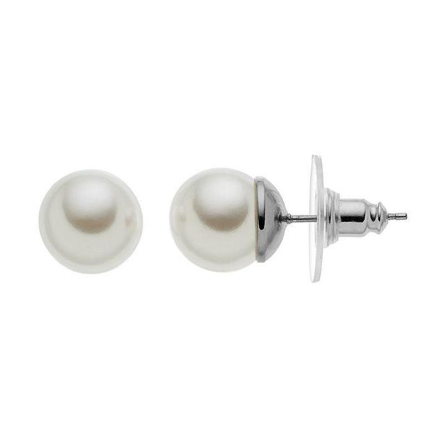 Simply Vera Vera Wang Ball Stud Earrings, Womens, White Product Image