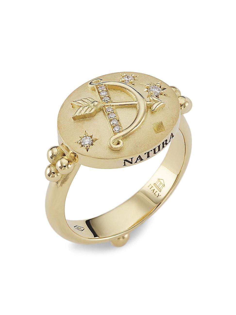 Womens Natura 18K Yellow Gold & Diamond Ring Product Image