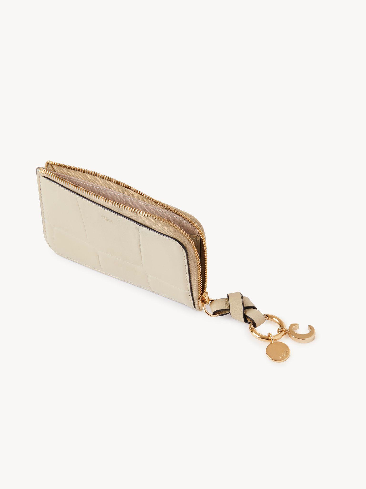 Alphabet wallet in croco-effect leather Product Image