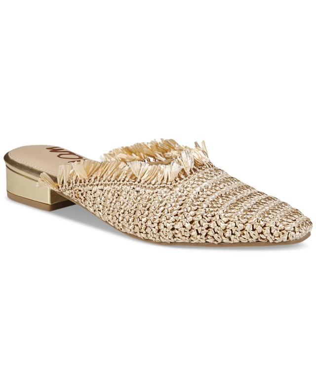 Sam Edelman Womens Reeta Fringe Raffia Flat Mules Product Image