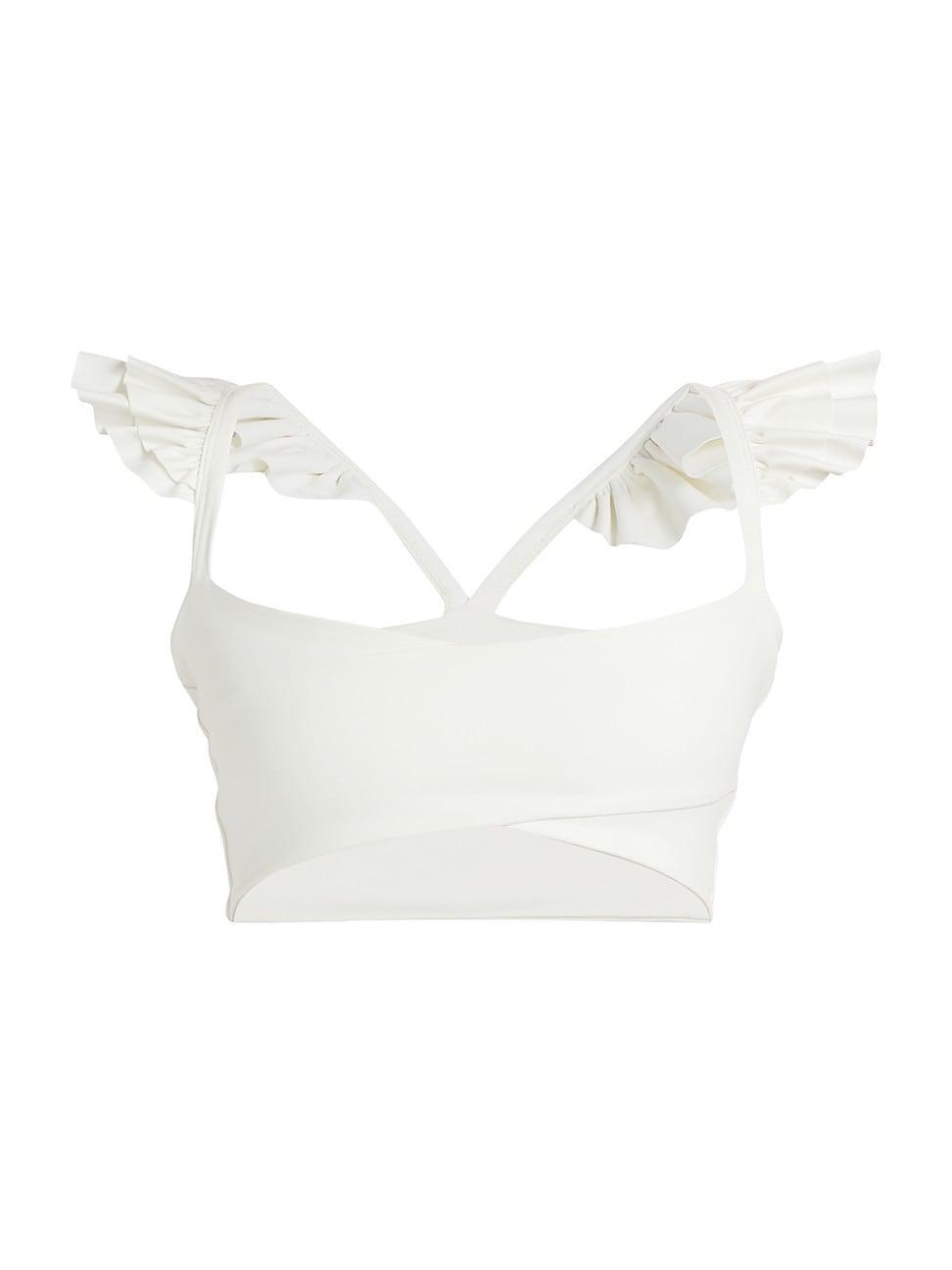 Womens Portico Ruffled Crop Top Product Image