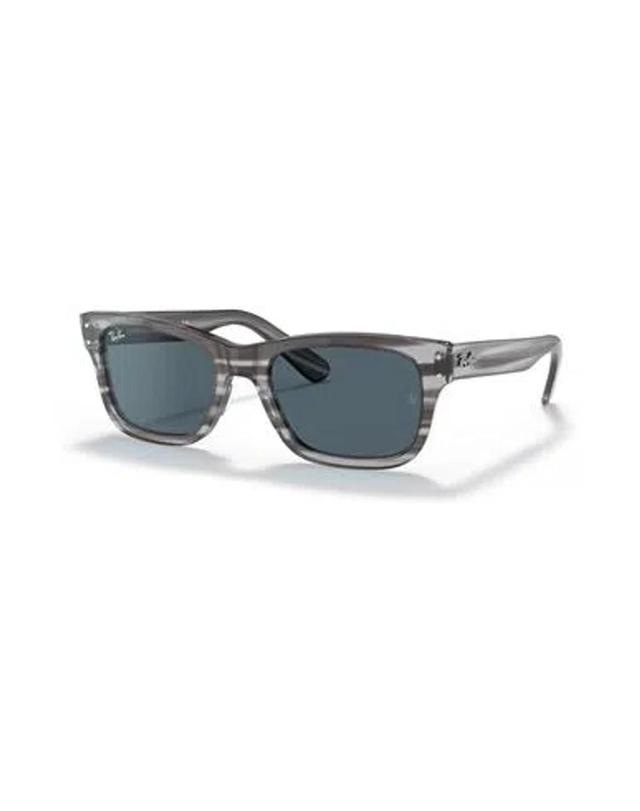 RAY BAN Ray-ban Burbank Man Sunglasses Green Size 55 Acetate In Blue Product Image