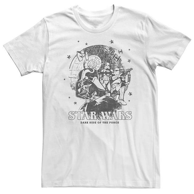 Big & Tall Star Wars Darth Vader Death Star Silhouette Dark Side Force Tee, Mens Product Image