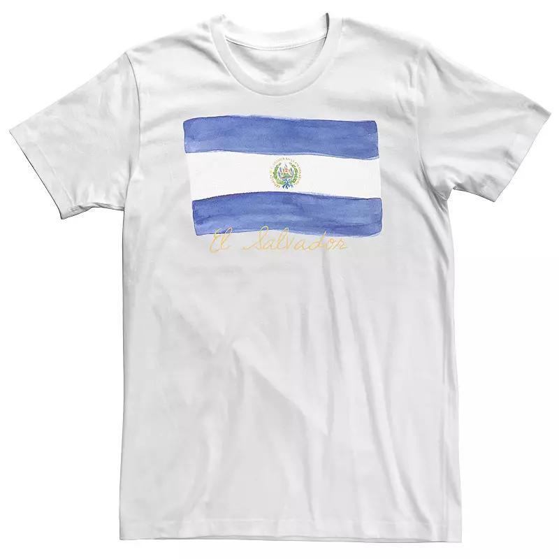 Big & Tall HHM El Salvador Flag Watercolor Tee, Mens Product Image