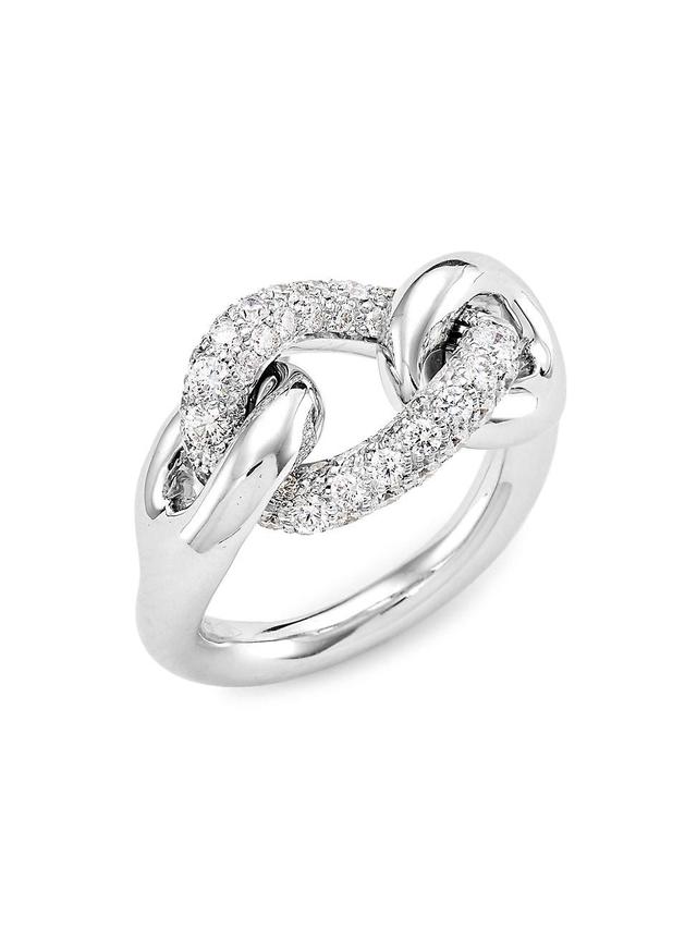 Womens Catene 18K White Gold & Diamond Ring Product Image