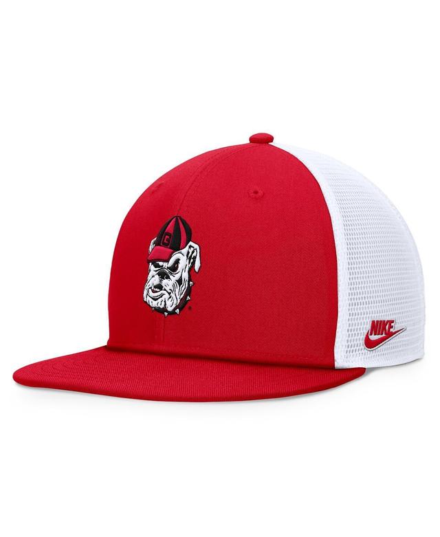 Nike Mens Red Georgia Bulldogs Legacy Pro Snapback Hat - Red, White Product Image