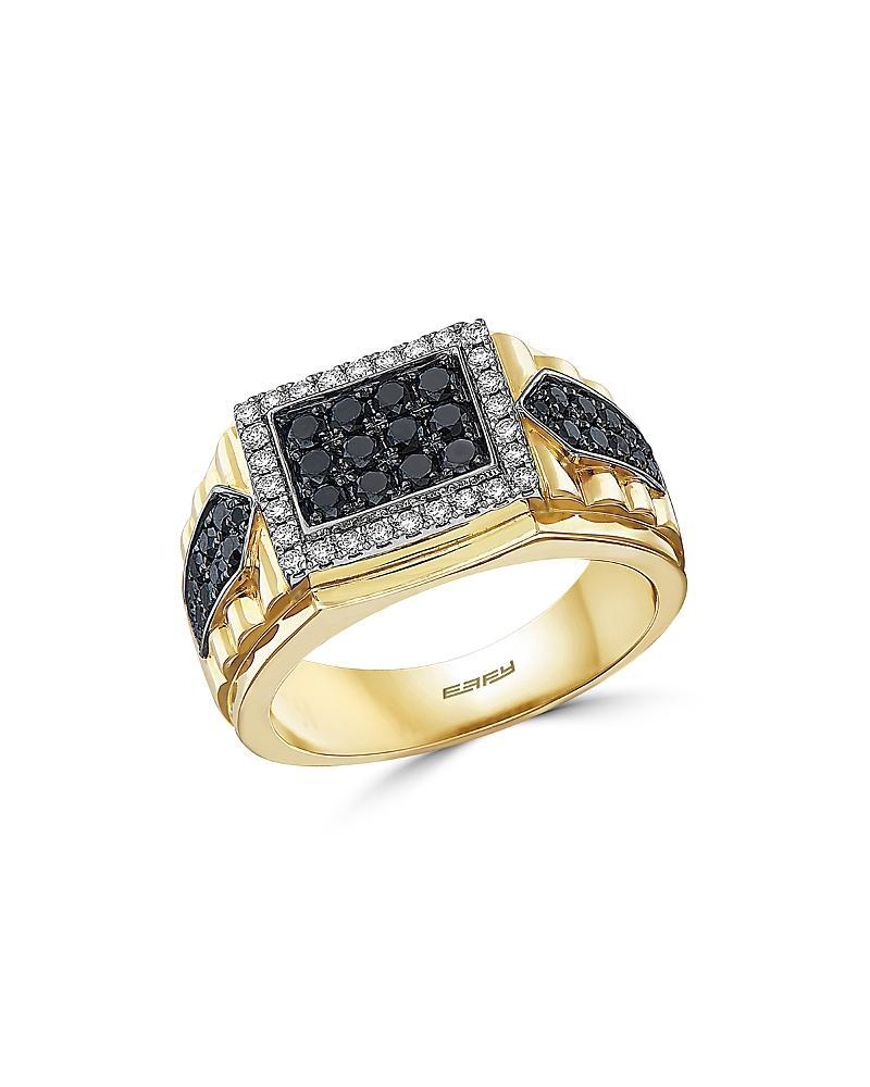 Effy Mens Diamond Cluster Ring (1 ct. t.w.) in 14k Gold & White Gold Product Image