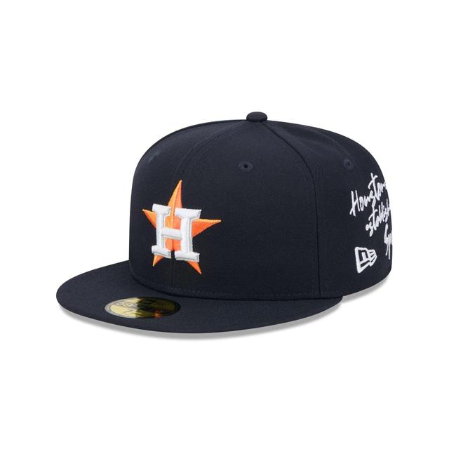 Houston Astros Team Verbiage 59FIFTY Fitted Hat Male Product Image