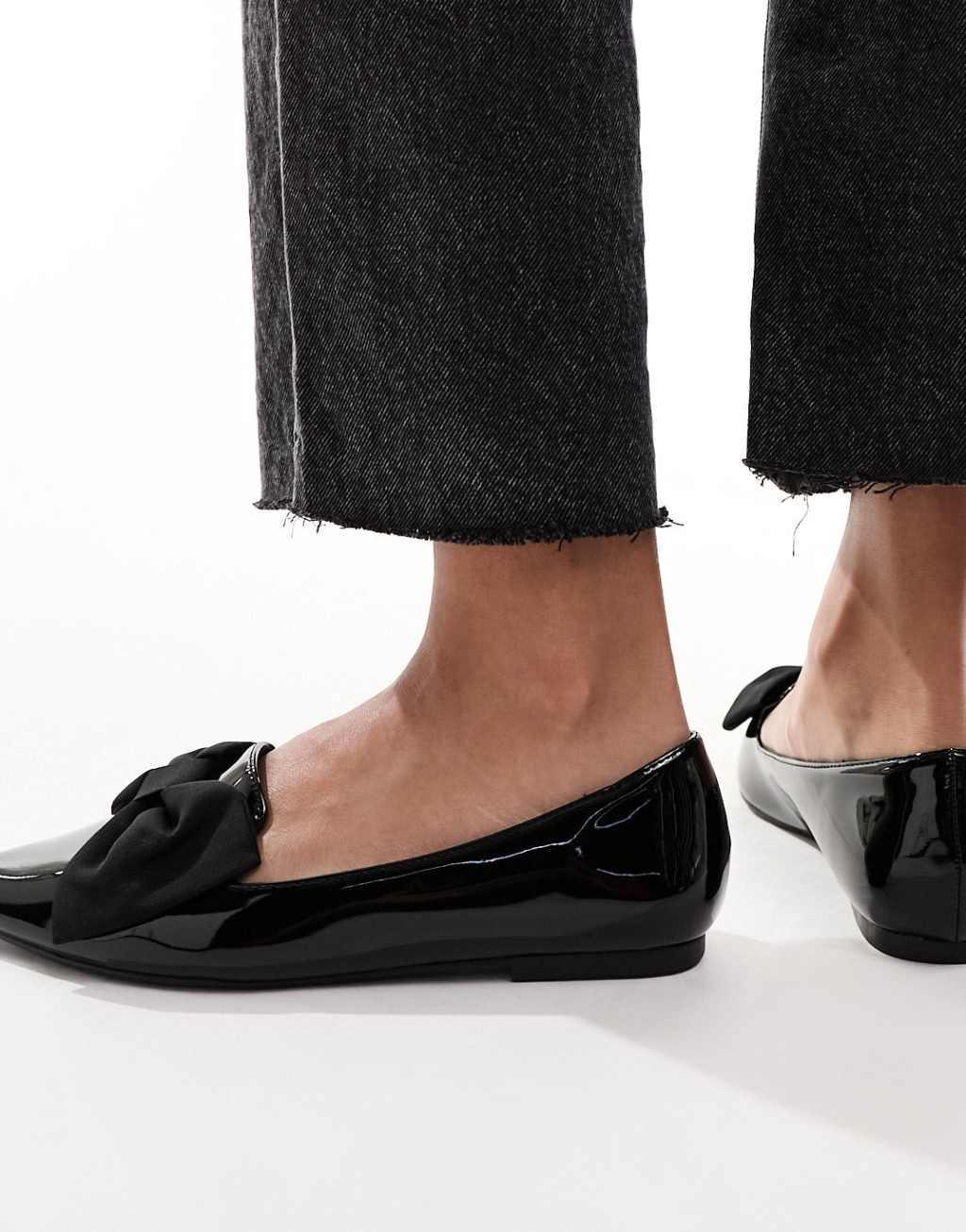 ASOS DESIGN Lucky pointed ballet flats Product Image