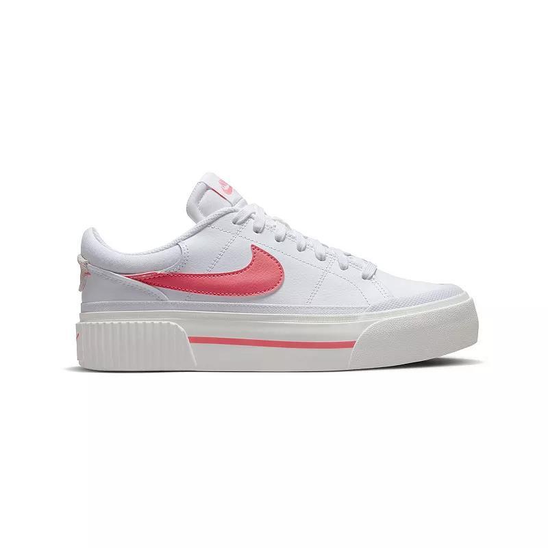 Nike Womens Court Legacy Lift Platform Casual Sneakers from Finish Line - White Product Image