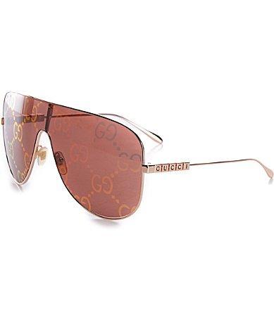 Gucci Womens Lettering Logo 99mm Lens Shield Sunglasses Product Image