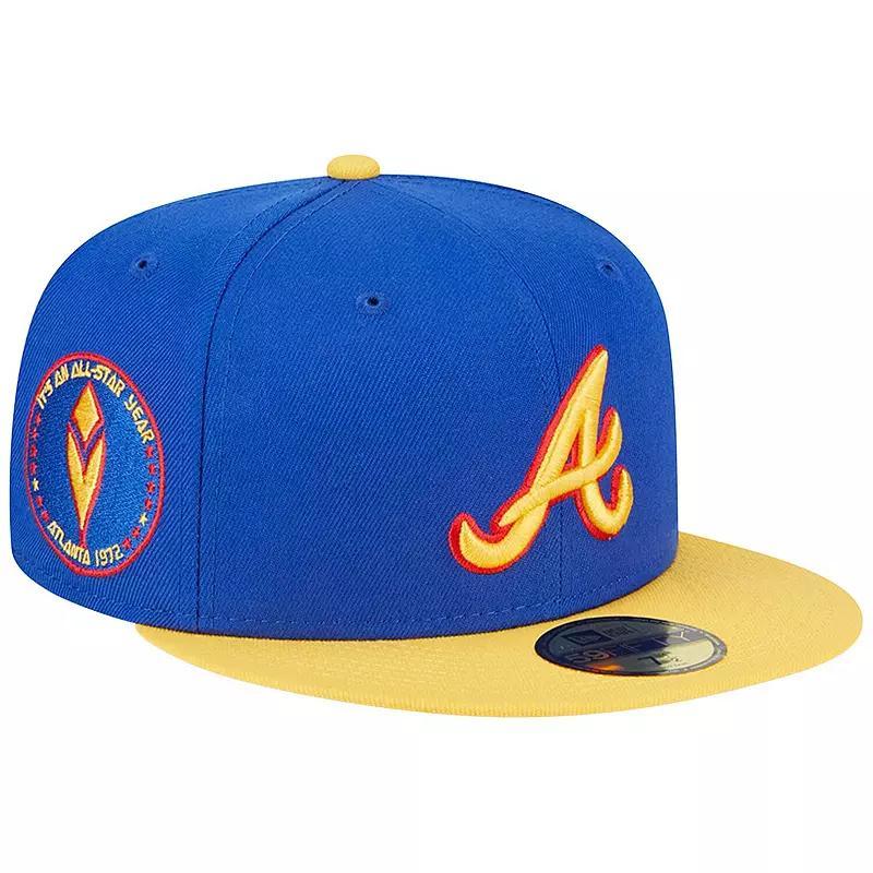 Mens New Era Royal/Yellow Atlanta Braves Empire 59FIFTY Fitted Hat Product Image