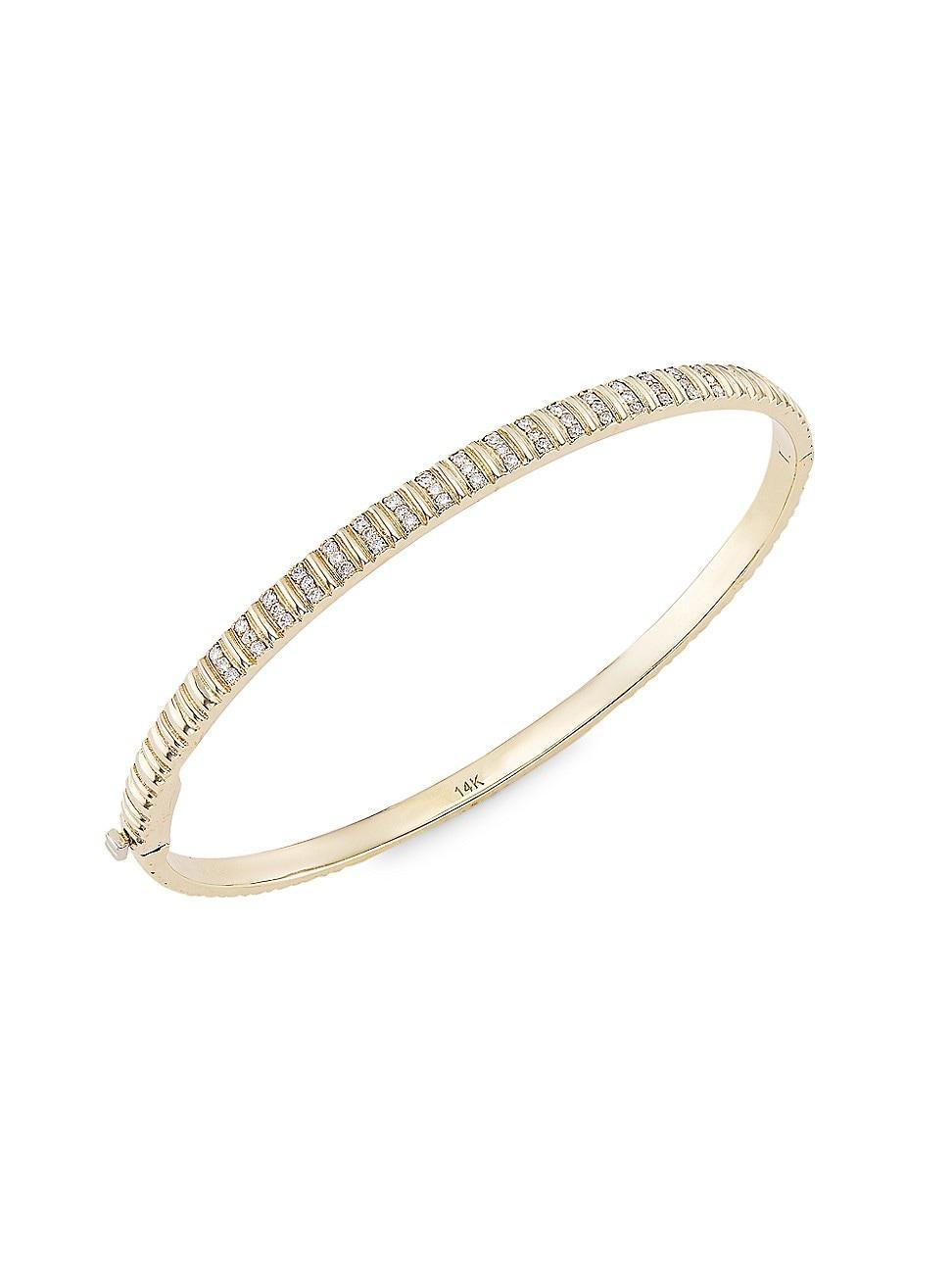 Womens Desert Rising Juli 14K Gold & Diamond Bangle Bracelet Product Image