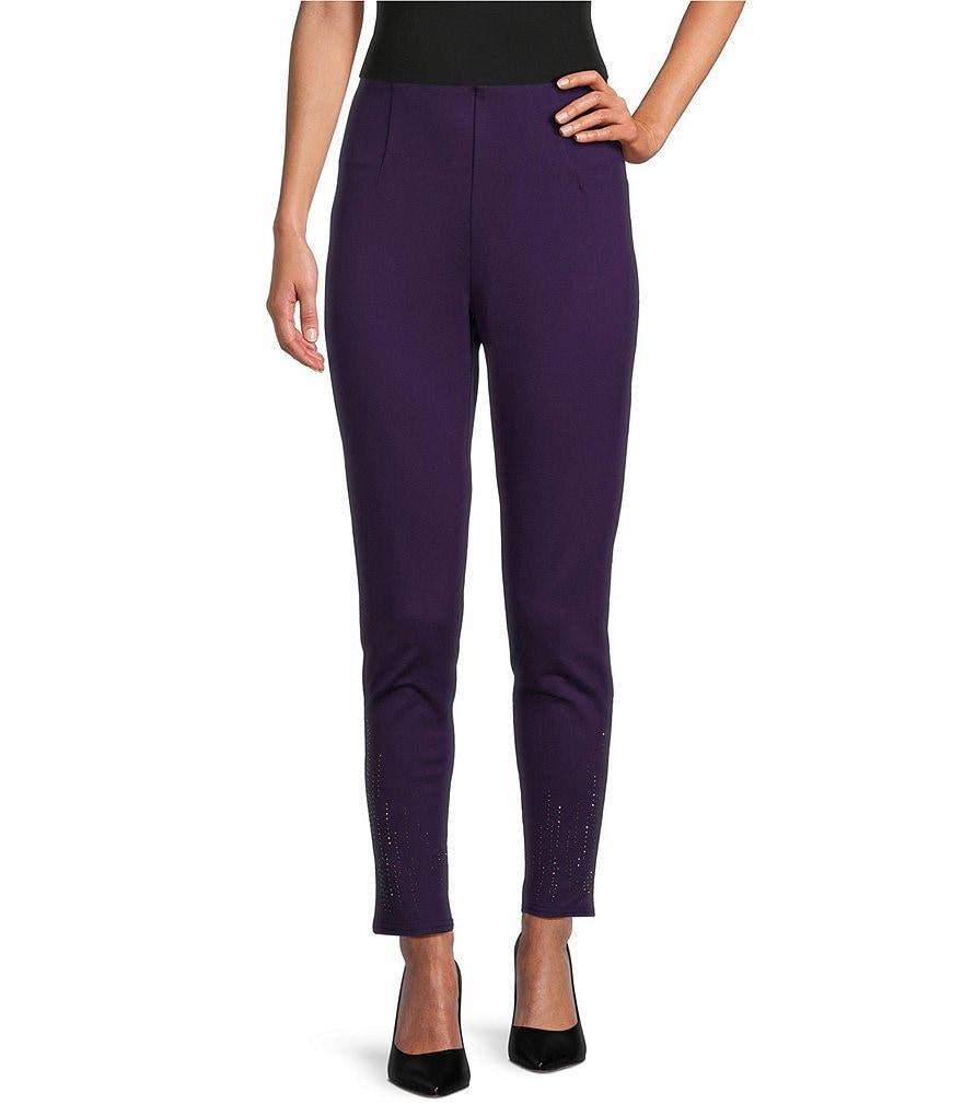 Slim Factor by Investments Ponte Knit Wide Waist Pull-On Leggings Product Image