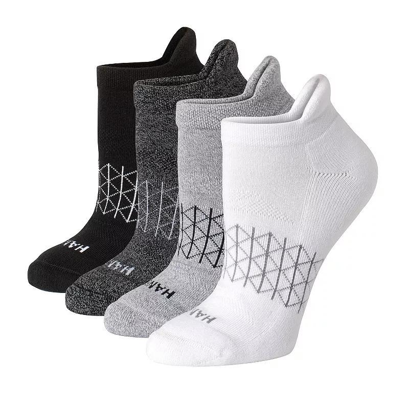 Womens Hanes Ultimate Absolute Active 4 Pair Pack No Show Tab Socks Set HWUAH4 Product Image