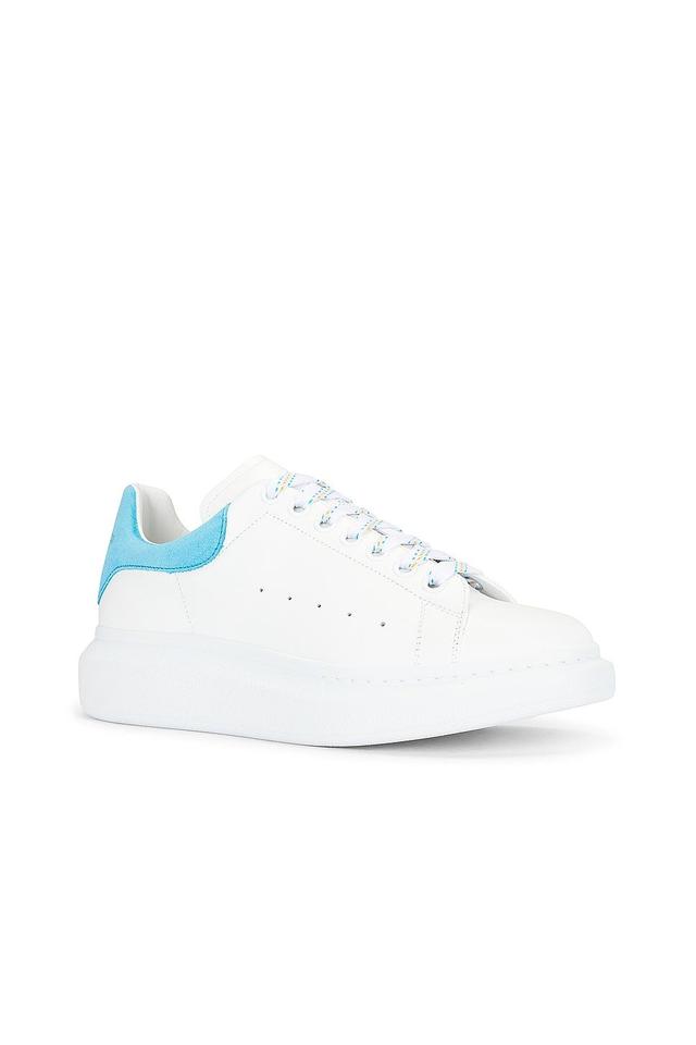 Alexander McQueen Oversized Sneaker in White & Lapis Blue - White. Size 40 (also in ). Product Image