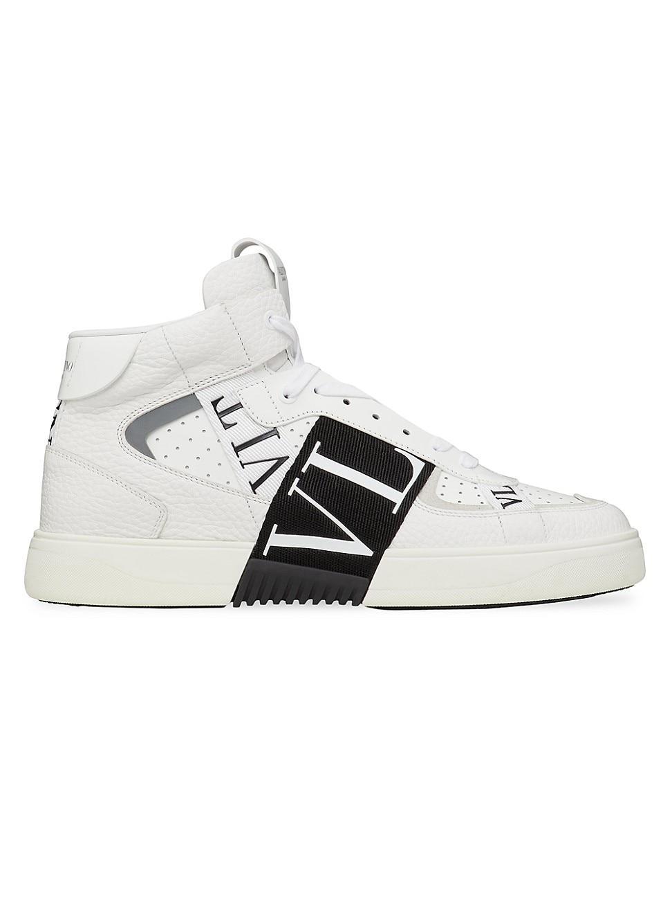 Mens Mid-Top Calfskin VL7N Sneakers with Bands Product Image