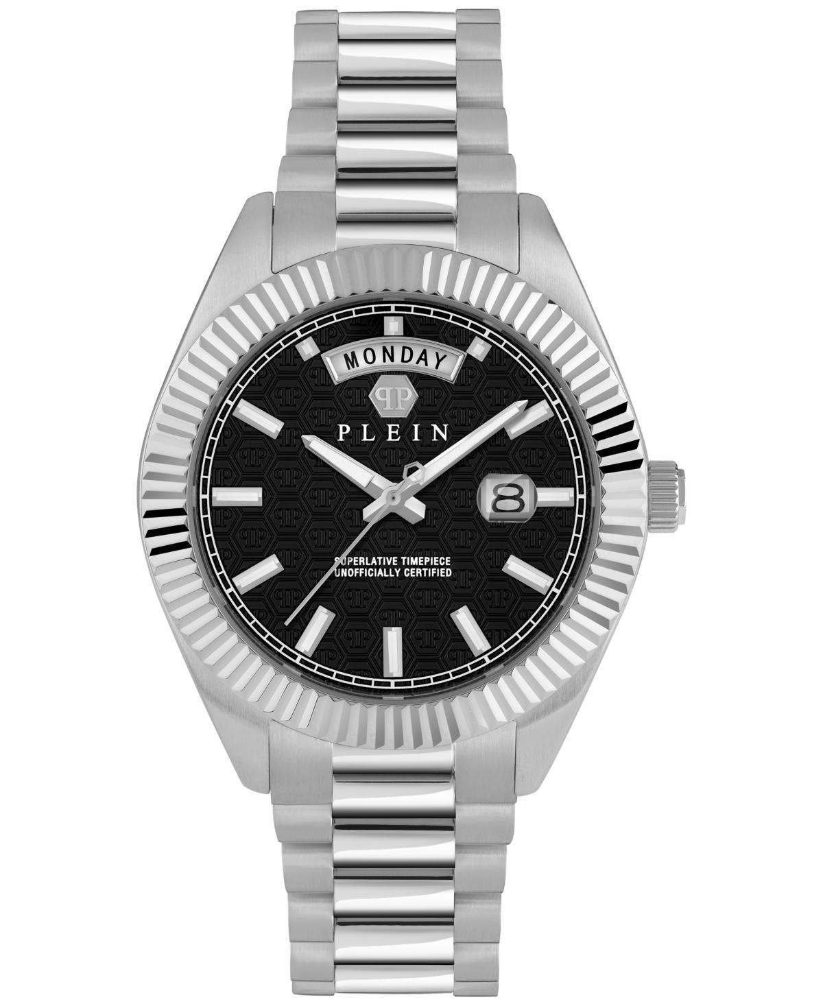 Philipp Plein Mens Date Superlative Stainless Steel Bracelet Watch 42mm Product Image