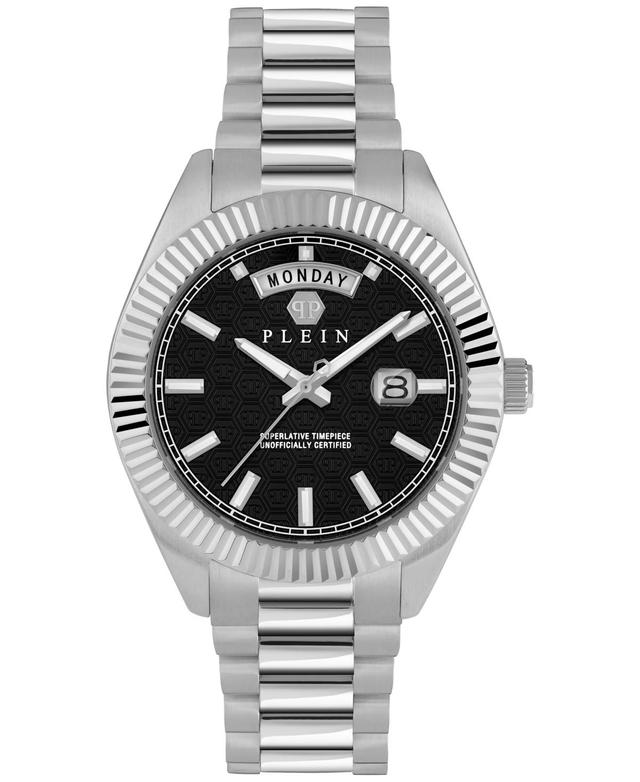 Philipp Plein Mens Date Superlative Stainless Steel Bracelet Watch 42mm Product Image