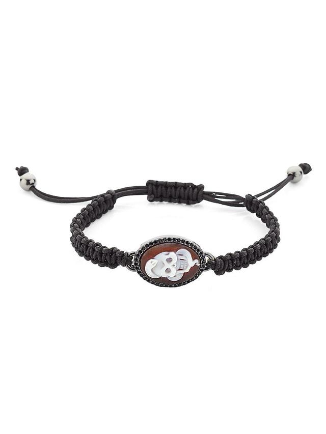 Mens 18MM Sardonyx Skull Memento Bracelet Product Image