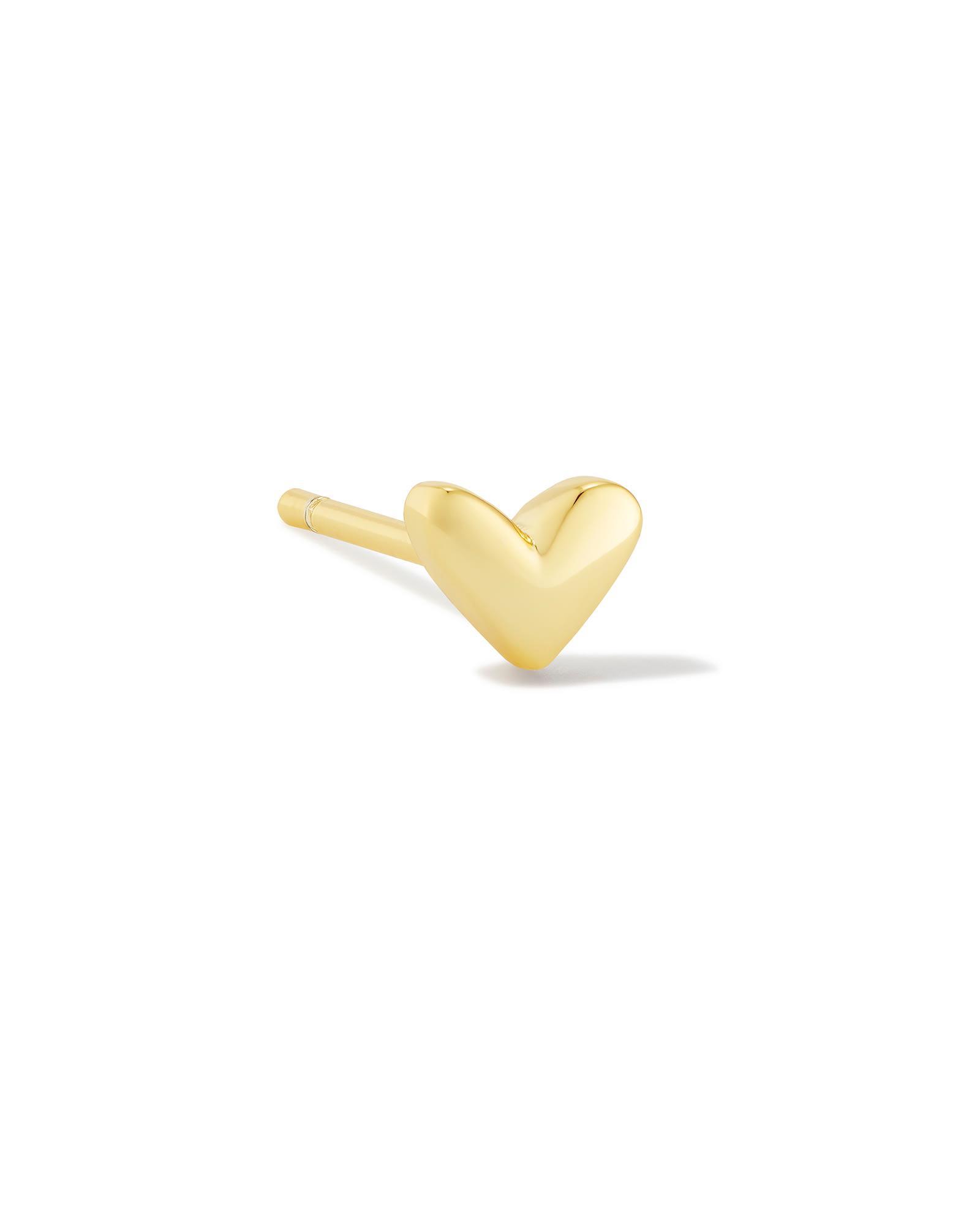 Haven Heart Single Stud Earring in Gold Product Image