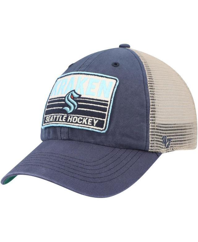 Mens 47 Brand Deep Sea Blue Seattle Kraken Four Stroke Clean Up Snapback Hat - Deep Sea Blue Product Image