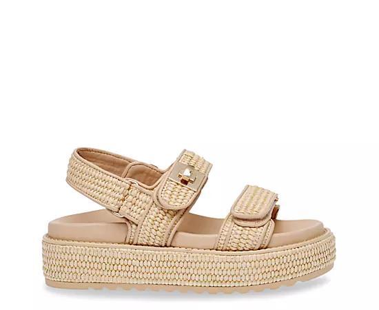 Steve Madden Mona Leather Platform Buckle Detail Dad Sandals Product Image