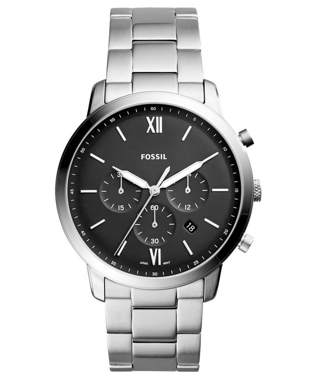 Fossil Mens Neutra Chronograph Stainless Steel Bracelet Watch 44mm Product Image