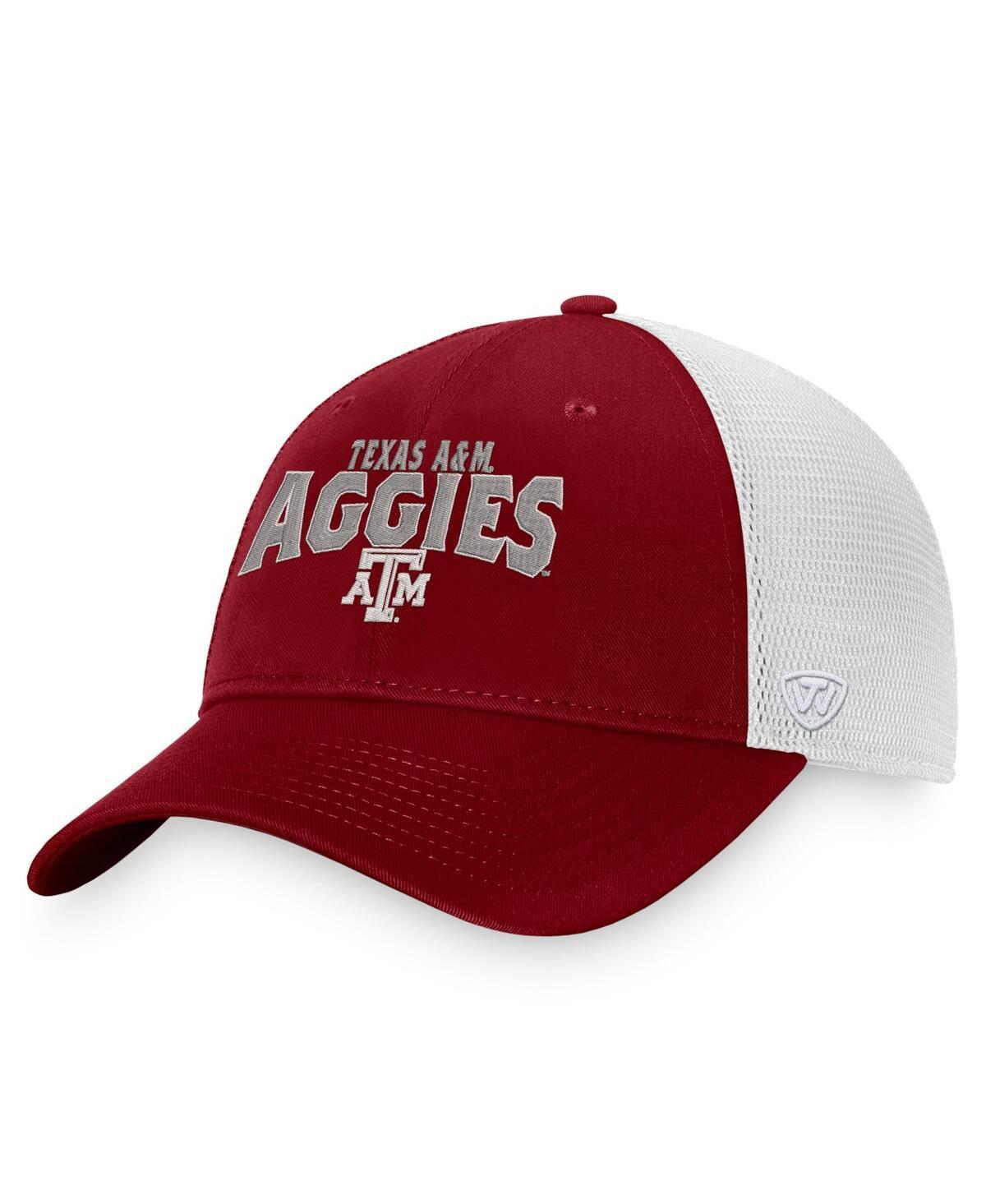 Mens Top of the World Maroon Texas A&M Aggies Breakout Trucker Snapback Hat - Maroon Product Image