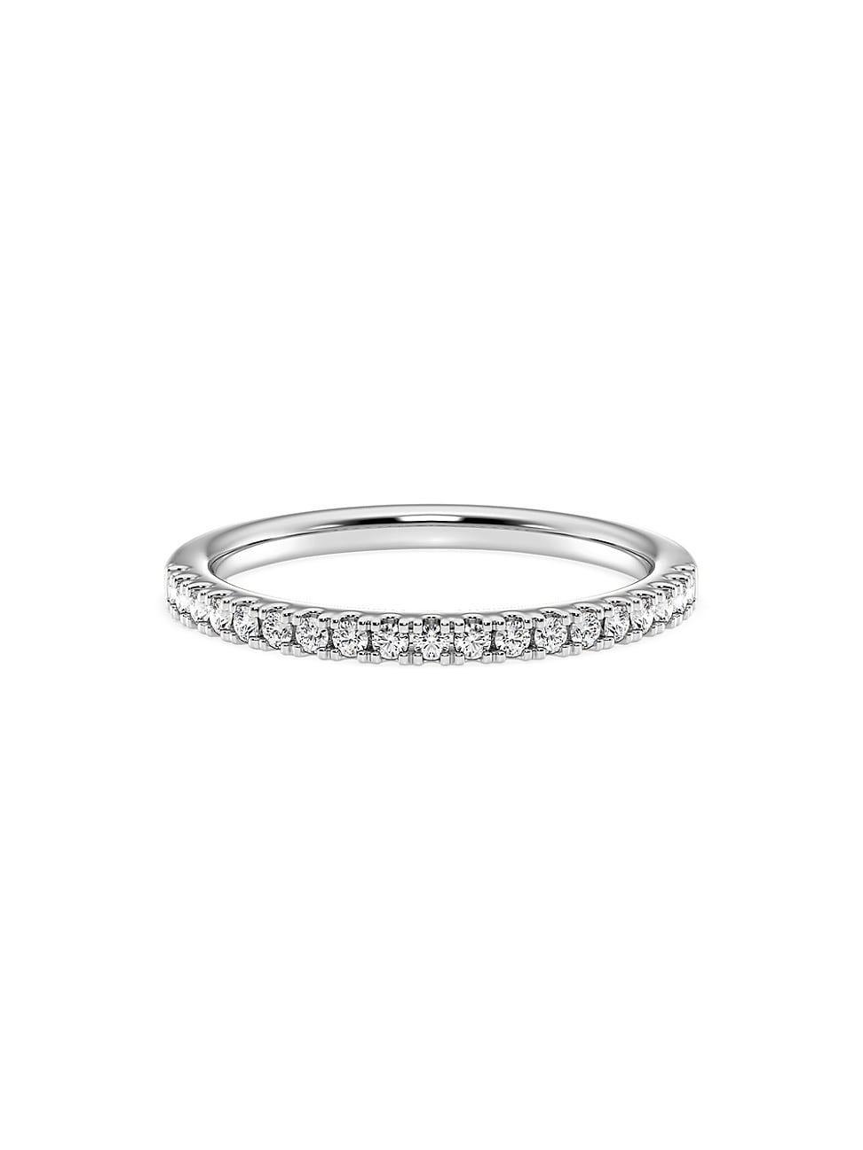 Womens 14K White Gold & 0.22 TCW Lab-Grown Diamond Band Product Image