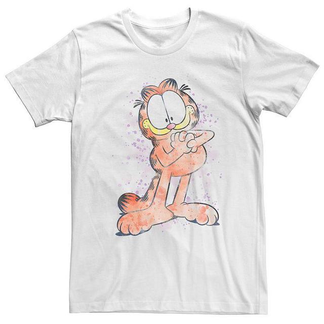 Big & Tall Garfield Watercolor Portrait Tee, Mens Product Image