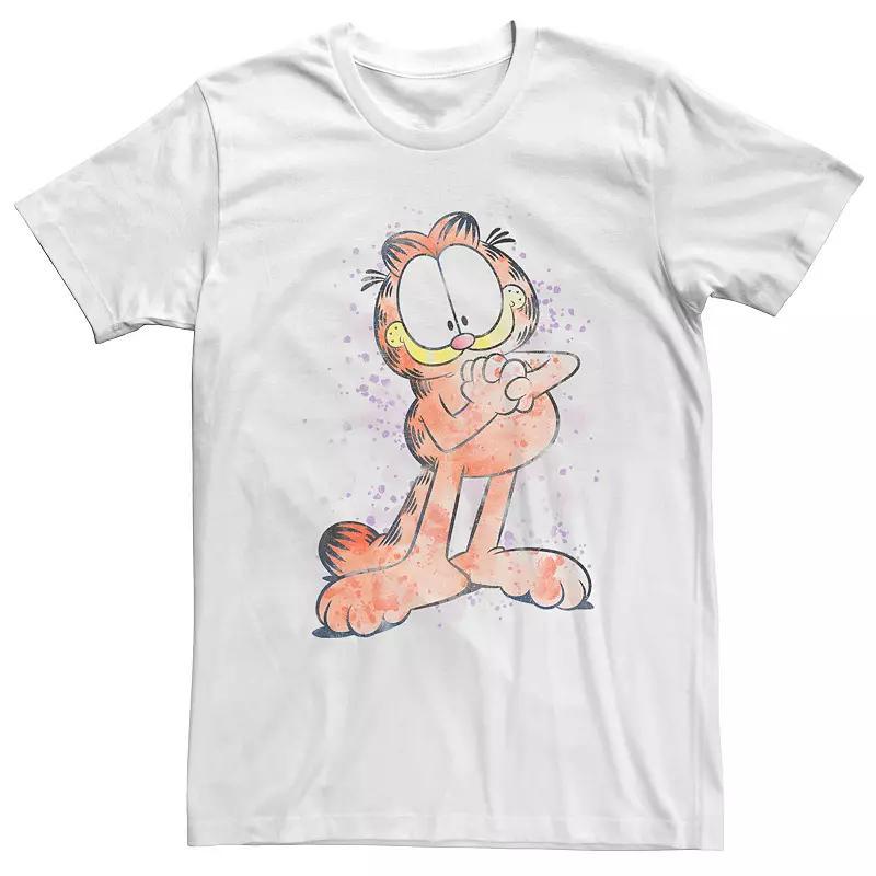 Big & Tall Garfield Watercolor Portrait Tee, Mens Product Image