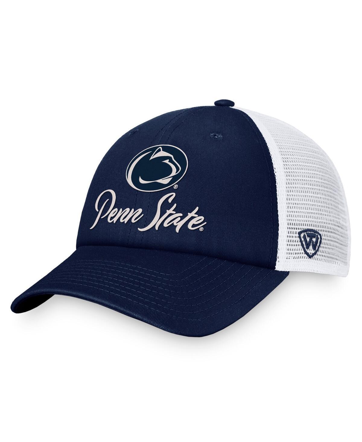 Womens Top of the World Navy Penn State Nittany Lions Charm Trucker Adjustable Hat - Navy Product Image