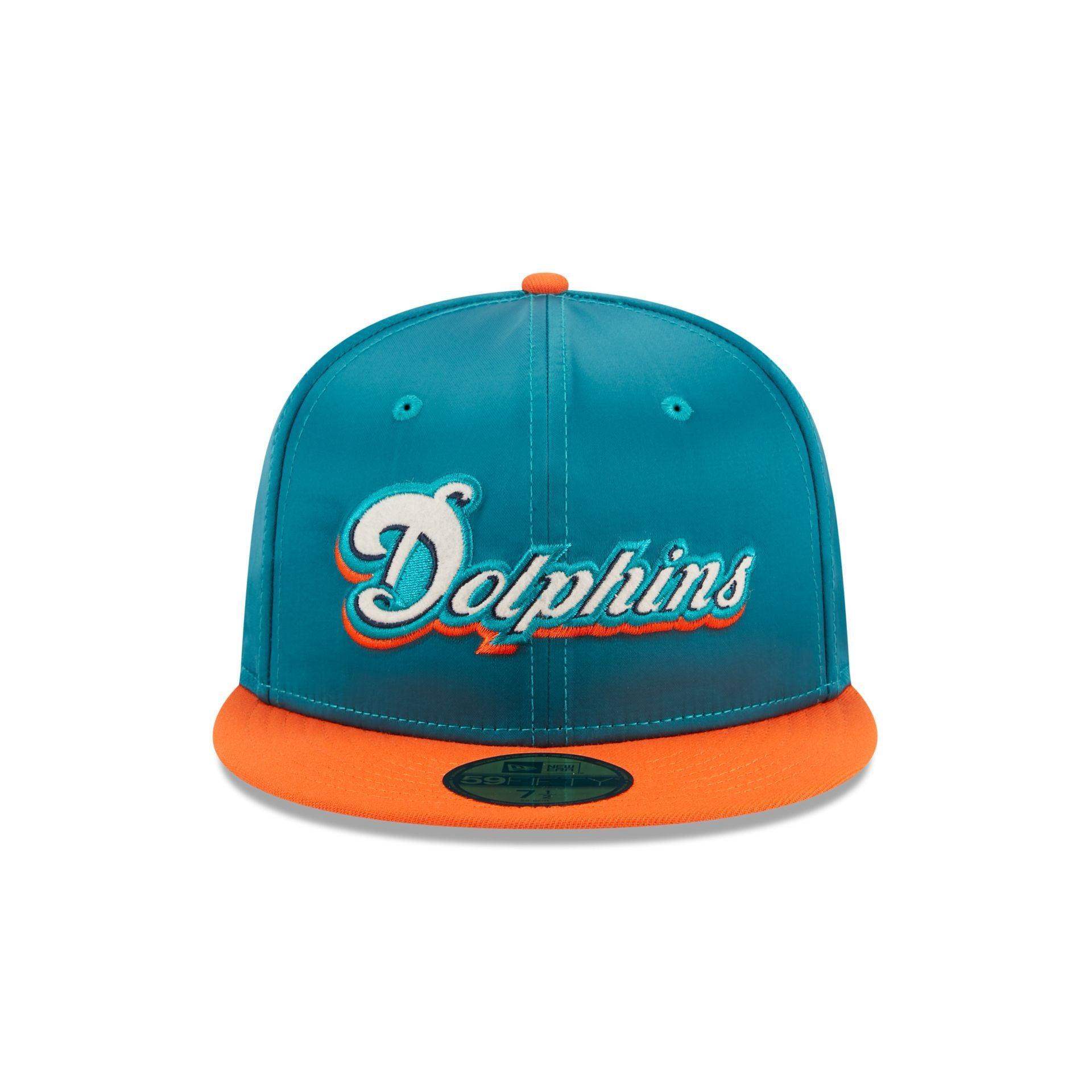 Miami Dolphins Satin 59FIFTY Fitted Hat Male Product Image