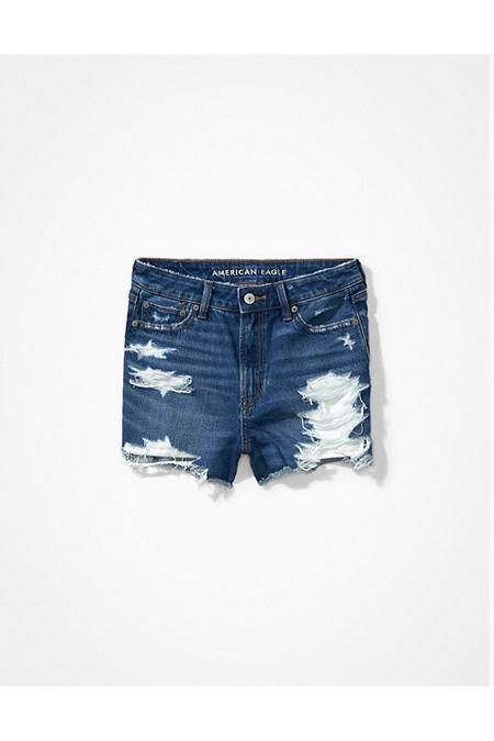 AE Strigid Denim Super High-Waisted Festival Short Women's Product Image