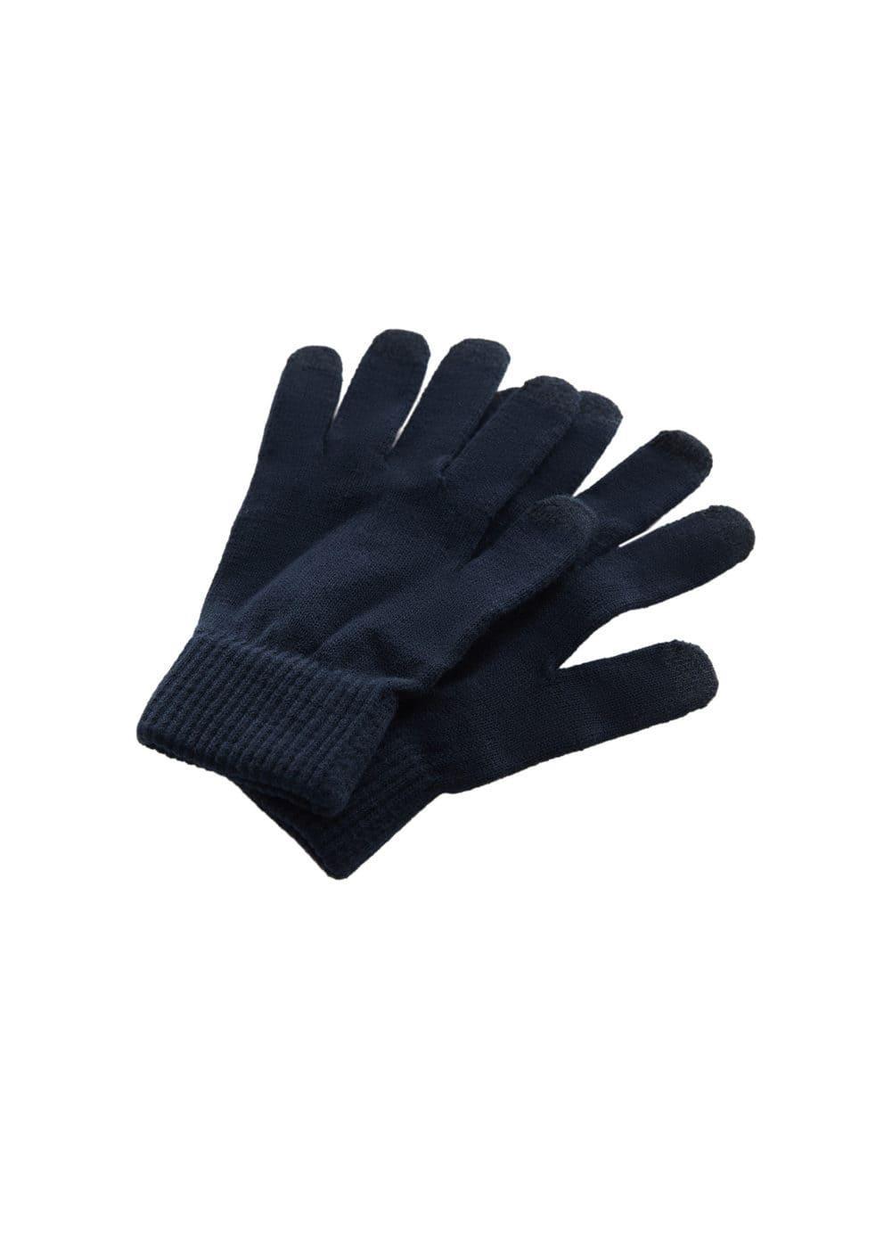 MANGO MAN - Touchscreen knitted gloves - One size - Men Product Image