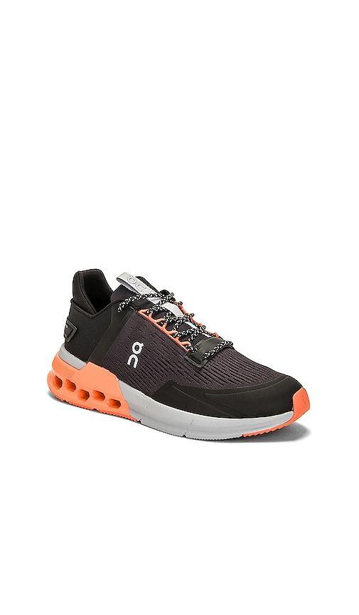 On Cloudnova Flux Sneaker in Black & Flame - Black. Size 12.5 (also in ). Product Image