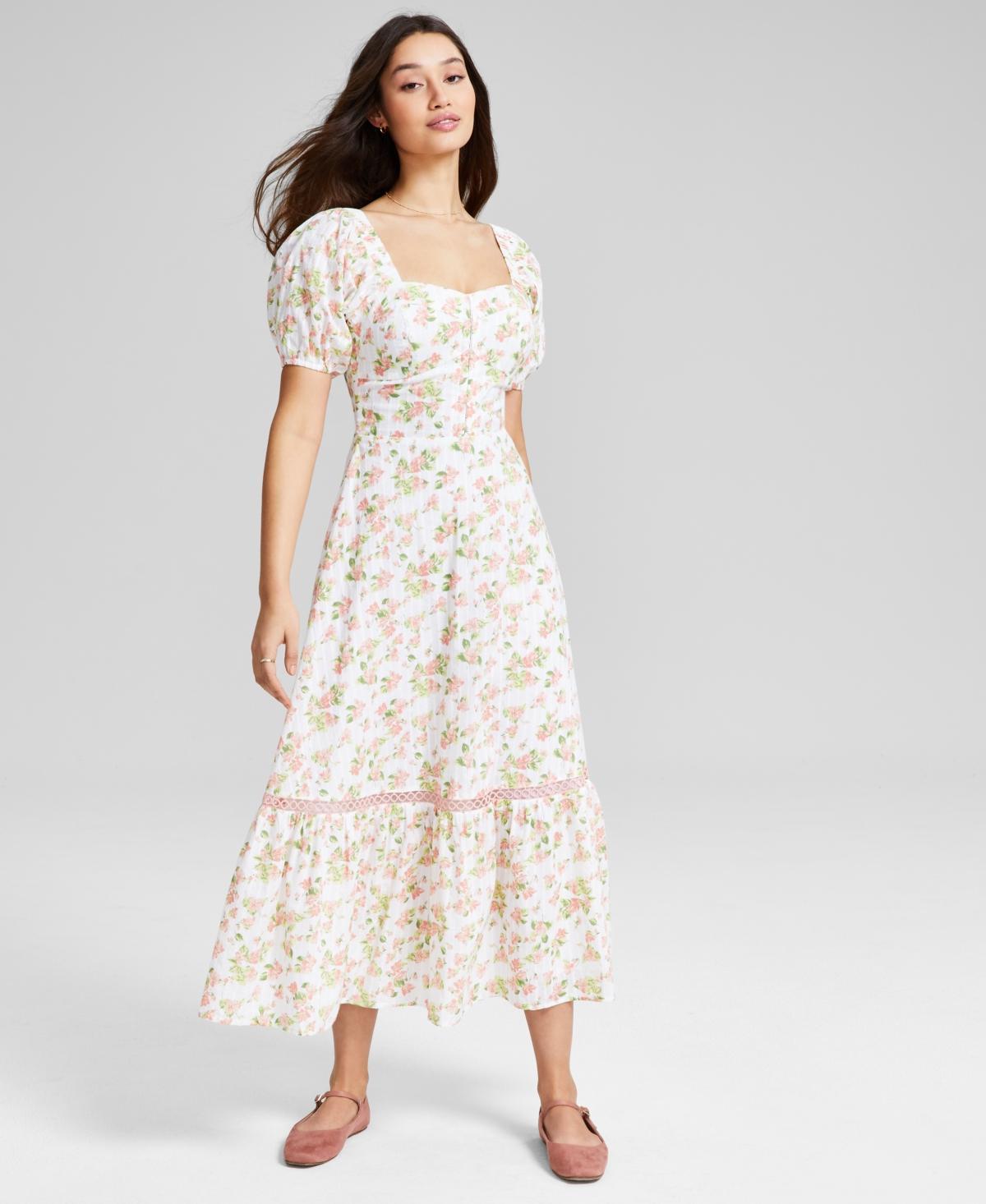 And Now This Womens Cotton Corset-Look Maxi Dress, Created for Macys Product Image